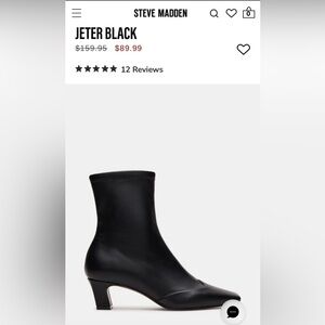 Steve Madden Sleek Black Heeled Boots